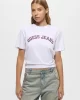 Guess jeans Gj Ss Cn Boxy Collegıate Tee Kadın Beyaz T-Shirt W5RI41K8HM0-G011