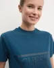 Guess Adele Crop T-Shırt Kadın Mavi T-Shirt V2YI06K8HM0-G7HG