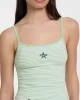 Guess jeans Gj Emb Star Tank Top Strıped Kadın Yeşil Atlet W5GP35KCIE1-S82N