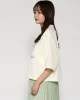 Guess Go Raw Edge Baggy Tee Kadın Krem T-Shirt W5GI34K8HM0-G053