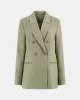 Guess Kadın  Haki Kruvaze Blazer Ceket