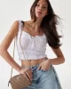 Guess Noelle Crossbody Camera Kadın Kahverengi Çapraz Çanta HWBG7879140-LGW