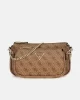 Guess Noelle Dbl Pouch Crossbody Kadın Kahverengi Mini Çanta HWBG7879710-LGW