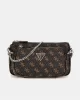 Guess Noelle Dbl Pouch Crossbody Kadın Kahverengi Mini Çanta HWQL7879710-BRO