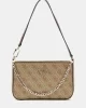 Guess Noelle Mını Top Zıp Shoulder Kadın Kahverengi Mini Çanta HWBG7879720-LGW