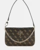Guess Noelle Mını Top Zıp Shoulder Kadın Kahverengi Mini Çanta HWQL7879720-BRO