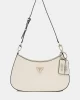 Guess Noelle Top Zıp Shoulder Bag Kadın Ekru Omuz Çantası HWZG7879180-BON