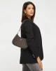 Guess Noelle Top Zıp Shoulder Bag Kadın Kahverengi Omuz Çantası HWQL7879180-BRO