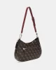 Guess Noelle Top Zıp Shoulder Bag Kadın Kahverengi Omuz Çantası HWQL7879180-BRO
