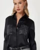 Guess Marguerıte Hotfıx Pokets Shırt Kadın Siyah Gömlek W5RH40WFQC2-JBLK