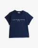 Tommy Hilfiger  Kadın  Mavi  Logolu T-Shirt