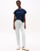 Tommy Hilfiger  Kadın  Mavi  Logolu T-Shirt