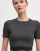 Calvin Klein Kadın Siyah Slim Fit Crop T-Shirt