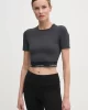 Calvin Klein Kadın Siyah Slim Fit Crop T-Shirt