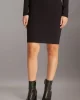 Calvin Klein Kadın Yüksek Bel Slim Fit Siyah Mini Kalem Etek