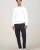 Tommy Hilfiger Erkek Monogram Logolu Beyaz Kazak