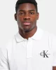 Calvin Klein Erkek Monogram Polo Yaka Beyaz T-shirt
