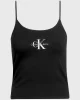 Calvin Klein Kadın Pamuklu Slim Fit Siyah İp Askılı Atlet