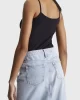 Calvin Klein Kadın Pamuklu Slim Fit Siyah İp Askılı Atlet