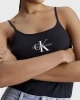 Calvin Klein Kadın Pamuklu Slim Fit Siyah İp Askılı Atlet
