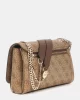 Guess Noelle Convertıble Xbody Flap Kadın Kahverengi Çapraz Çanta HWBG7879210-LGW