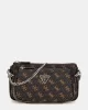 Guess Noelle Dbl Pouch Crossbody Kadın Kahverengi Mini Çanta HWQL7879710-BRO
