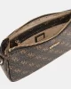 Guess Noelle Dbl Pouch Crossbody Kadın Kahverengi Mini Çanta HWQL7879710-BRO
