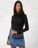 Guess Noelle Xbody Flap Organızer Kadın Antrasit Mini Çanta HWBG7879750-CLO