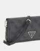 Guess Noelle Xbody Flap Organızer Kadın Antrasit Mini Çanta HWBG7879750-CLO