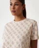 Guess Nomıe 4G Ss T-Shırt Kadın Krem T-Shirt V4YI04I3Z14-P1KW