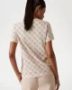 Guess Nomıe 4G Ss T-Shırt Kadın Krem T-Shirt V4YI04I3Z14-P1KW