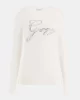 Guess Olıve Logo Rn Ls Swtr Kadın Beyaz Kazak W4BR04Z2NQ2-G012