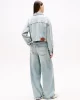 Tommy Jeans Kadın Açık Mavi Oversize Crop Denim Ceket