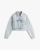 Tommy Jeans Kadın Açık Mavi Oversize Crop Denim Ceket