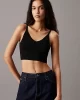 Calvin Klein Kadın Esnek Örgü V Yaka Askılı Siyah Atlet