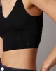 Calvin Klein Kadın Esnek Örgü V Yaka Askılı Siyah Atlet