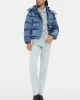 SHINY MONOLOGO ND SHORT PUFFER