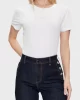 Guess Skylar Streç Pamuklu Slim Fit Kadın Beyaz T-shirt V4GI09J1314-G011