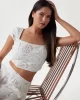 Guess Sl Domıtılle Corset Top Kadın Beyaz Büstiyer W5GH65WH521-G011