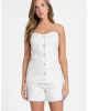 Guess Sl Isabeau Corset Top Kadın Beyaz Bluz W5GH0LWH5L2-G011