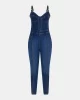 Guess Kadın Kalp Yaka Skinny Jean Mavi Tulum