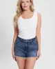 Guess Sl Trıangle Blıng Rıb Tank Kadın Beyaz Atlet W3YP68KA0H1-G011