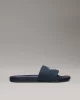Calvin Klein Kadın Lacivert Canvas Logolu Terlik