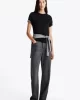 Tommy Hilfiger Kadın  Siyah Yuvarlak  Yaka  Slim T-Shirt