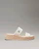 Calvin Klein Kadın Tuval Platform Espadril Terlik