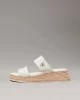 Calvin Klein Kadın Tuval Platform Espadril Terlik