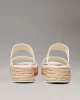 Calvin Klein Kadın Tuval Platform Espadril Terlik