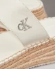 Calvin Klein Kadın Tuval Platform Espadril Terlik