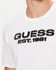 Guess Erkek Beyaz Logolu T-Shirt