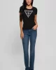 Guess Ss Cn Shıny Trıangle Tee Kadın Siyah T-Shirt W5RI11J1314-JBLK
